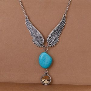 Turquoise Magnesite Wing Necklace